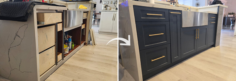 Miami Kitchen Island Cabinet Transformation