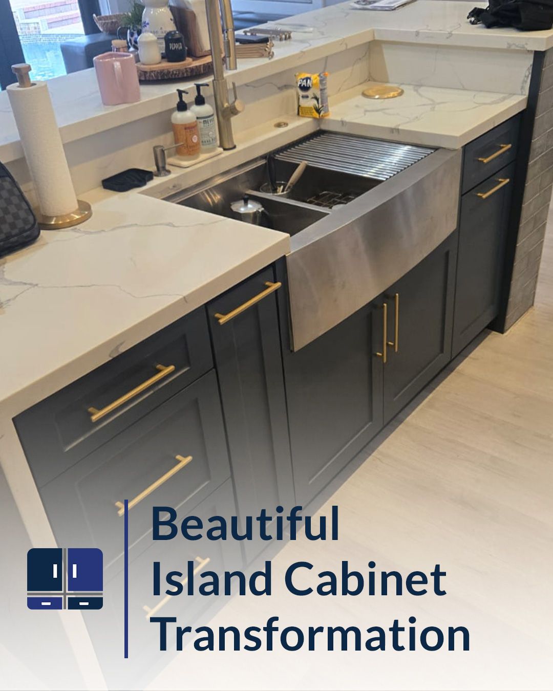 Beautiful Island Cabinet Transformation